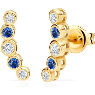 SAVICKI Обеци Savicki: злато, сини сапфири, диаманти