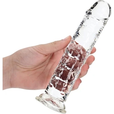 Shots Toys Джели дилдо Real Rock Crystal Clear 8" прозрачно