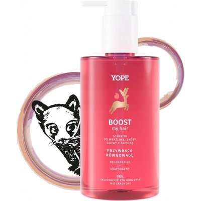 Yope Boost My Hair šampón pre citlivú pokožku hlavy s tapiokou 300 ml