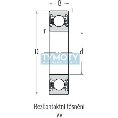 NSK 6306 VVC3E (2RZ C3) kuličkové ložisko