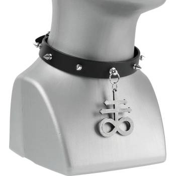 Image 1 of Leather & steel fashion Колие/чокър Leviathan - LSF9 30