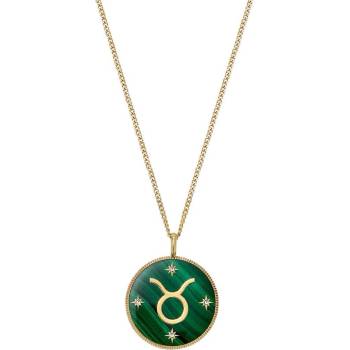 Fossil Дамско колие зодия Телец с малахит Fossil JF04839710 (JF04839710)