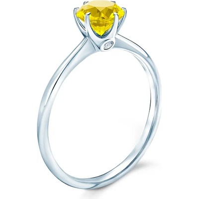 SAVICKI Годежен пръстен The Journey: бяло злато, жълт сапфир