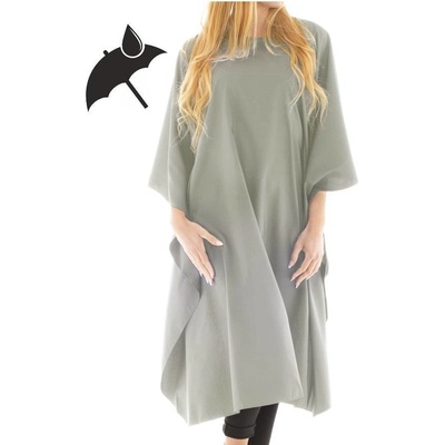 Xanitalia Kadeřnický plášť COMFORT PRO na stříhání voděodolný a odolný proti opotřebení na cvočky 130 x 150 cm Šedá