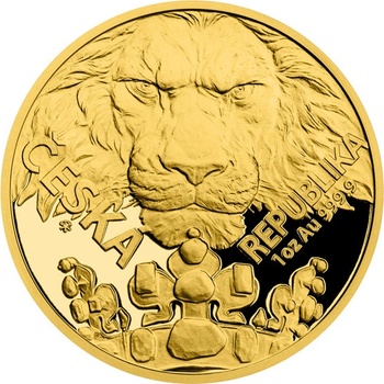 Česká mincovna Zlatá uncová mince Český lev stand 1 oz