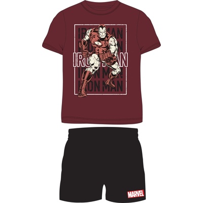 Marvel 5304533 pánské pyžamo krátké bordó