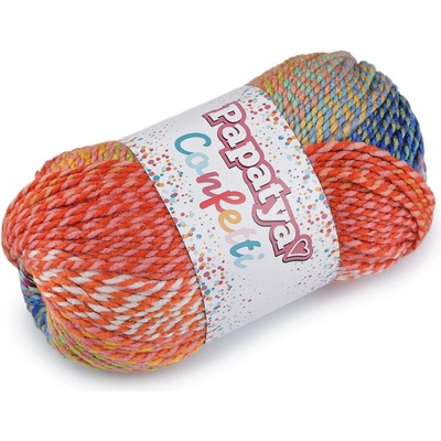 Pletací příze Papatya Confetti 100 g Varianta: 1 (01) oranžová, Balení: 1 ks 61628/160033/286100