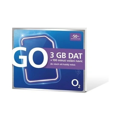 O2 Předplacená karta GO 3GB DAT