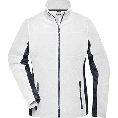 James&Nicholson dámska fleecová mikina JN841 White