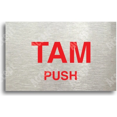 ACCEPT Tabulka SEM - TAM - typ 16 (80 x 50 mm) - stříbrná tabulka - barevný tisk bez rámečku
