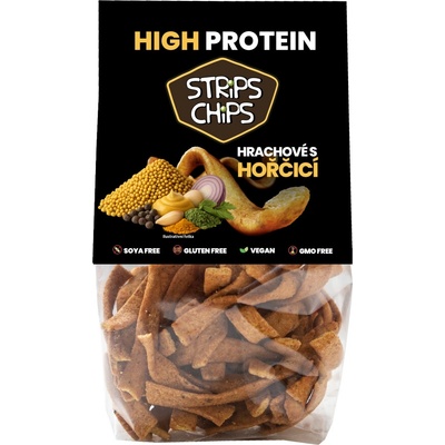 Strips Chips High Protein Hrachové s hořčicí 80 g