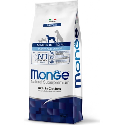 Monge Daily Line Medium Puppy & Junior kuracie 12 kg