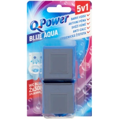 Q Power Blue blok do nádržky wc 2 ks