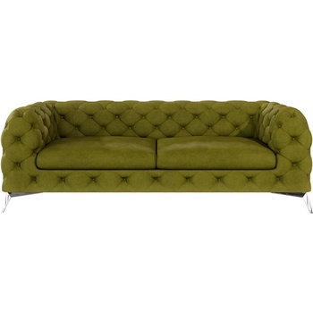ROPEZ Зелен кадифен диван 225 cm Chelsea - Ropez (Chelsea Sofa 2,5os. Riviera 36 Srebrne)