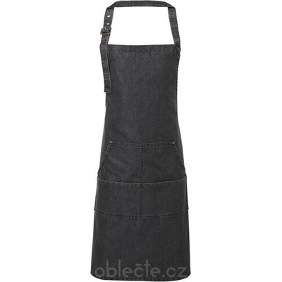 Premier Denim zástěra s laclem PR 126 black denim