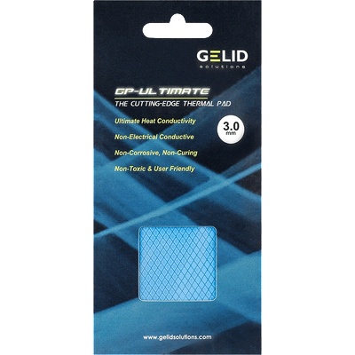 Gelid solutions GELID GP-ULTIMATE 90 x 50 THERMAL PAD, Single Pack (1pc included): 3 mm, Density (g/cm3): 3.2, Size (mm): 90 x 50, Thermal Conductivity (W/mK): 15 (TP-GP04-E)