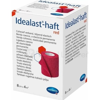 Idealast Color Cohesive ovínadlo elastické krátkoťažné červené 8 cm x 4 m 1 ks