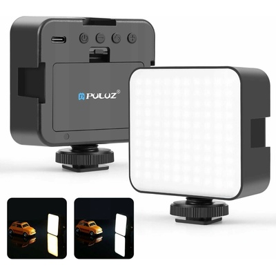 Puluz LED záblesková lampa 100 diod 5W 3 barvy 2900-6500K USB-C 1/4 ISO pro fotoaparát / PU4141B