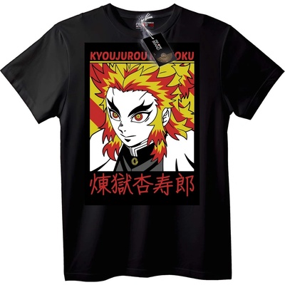 NOONEBRAND Тениска Кьоуджуро Ренгоку - XL, Black