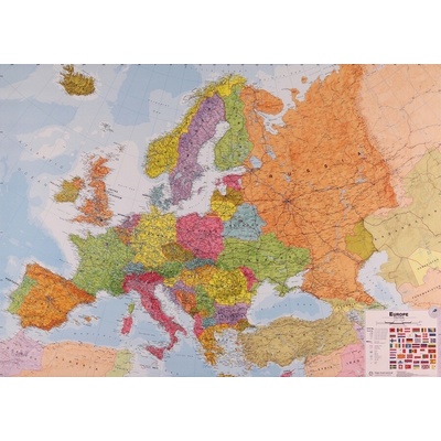 Evropa politická mapa 4,3M anglicky