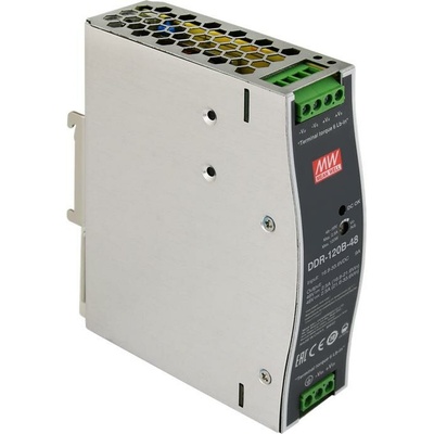 MeanWell DDR-120B-48, DC/DC menič, z 17-34V na 48V, 2.5A, 120W, DIN