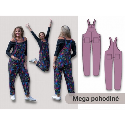 Šijeme hravě Střih Josefína dámské lacláče 170 cm – Zboží Dáma