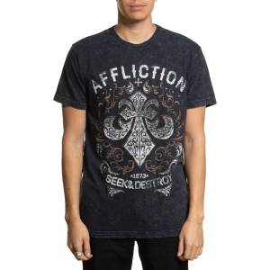 AFFLICTION Мъжка тениска affliction - signify - black - a27790-bklv