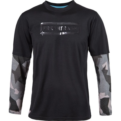 Fresh Trash FT MEN'S ESCAPE MERINO LONG SLEEVE TEE BLACK/CAMO