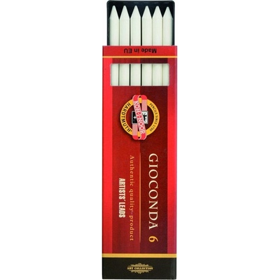 KOH-I-NOOR Artist's Leads White Комплект изкуствени въглени 5, 6 mm 6 бр (4371001004PK)