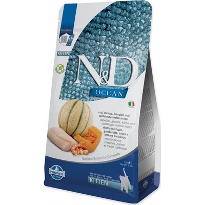 N&D Kitten OCEAN Pumpkin GF Cod Shrimp & Cantaloupe Melon 1,5 kg