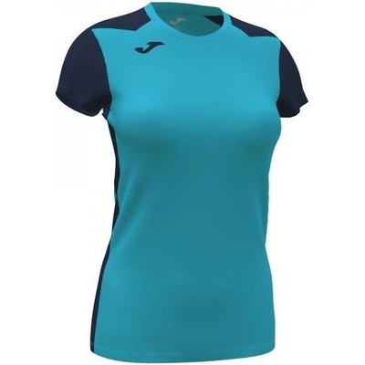 Joma Record II Short Sleeve Fluor Turquoise Navy