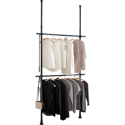 Wenko Черна метална телескопична стойка за дрехи Herkules - Wenko (50630100)