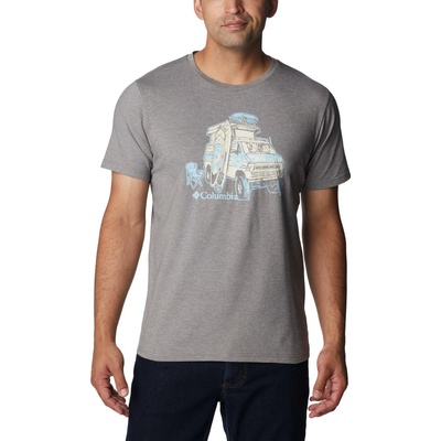 Columbia pánske tričko Men's Sun Trek short sleeve Graphic Tee City grey heath