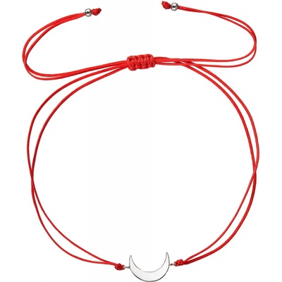 Pavona Kabbalah náramek se stříbrným měsícem 13044.3 red