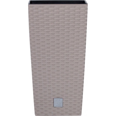 Prosperplast Květináč RATO SQUARE + vklad mocca 22,5 cm