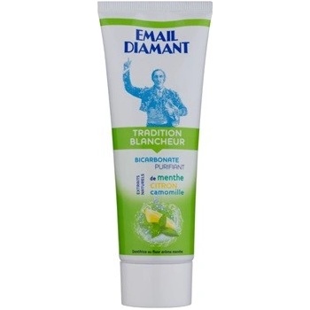 Email Diamant Tradition Blancheur bělicí zubní pasta s přírodními extrakty (Bicarbonate Purifiant, Natural Extract from Mint, Lemon and Chamomile) 75 ml