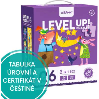 Mideer LEVEL UP! 06 Představte si svět 2v1 154 a 176 dílků