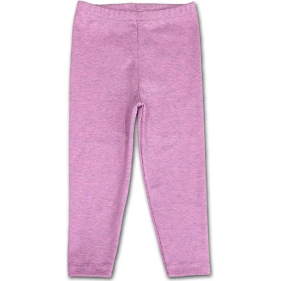 Dívčí bavlněné legíny růžová melanž