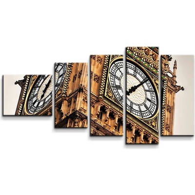 Sablio Obraz - 5-dílný Clock tower - 100x60 cm