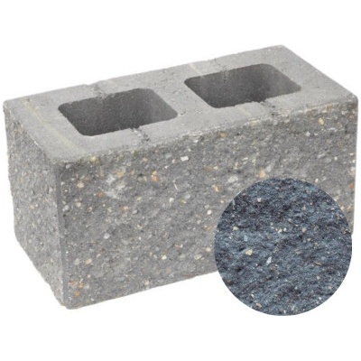 CS-BETON Tvárnice CSBLOK dvoustranně štípaná rohová 40x20x20 cm černá