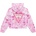 GUESS Суичър за момиче Oversize с качулка и цип с цикламени палми Guess