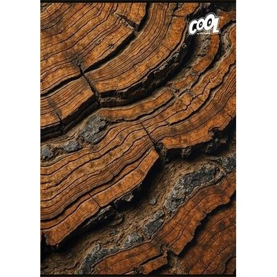 COOL BY VICTORIA Zošit A4 štvorčkový Wood Rock