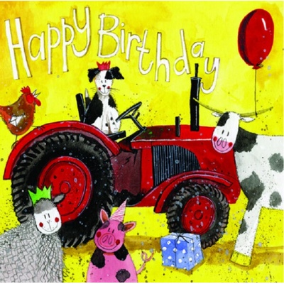 Přání s obálkou - Tractor Party - Alex Clark