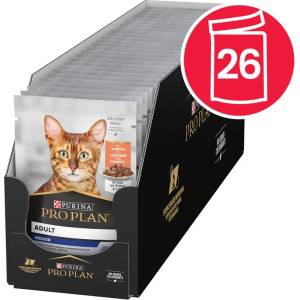 PRO PLAN CAT INDOOR консерви Сьомга в сос 26 x 85 г