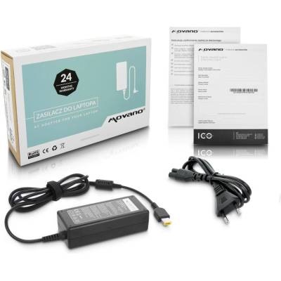 Movano Зарядно за лаптопи Lenovo, 65W / 20V / 3, 25A / правоъгълен конектор (ZZ/LEN20325Y)