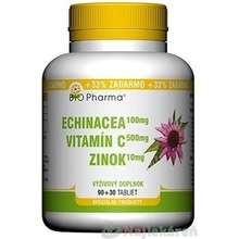 Bio Pharma Echinacea Vitamín C Zinok 120 tabliet