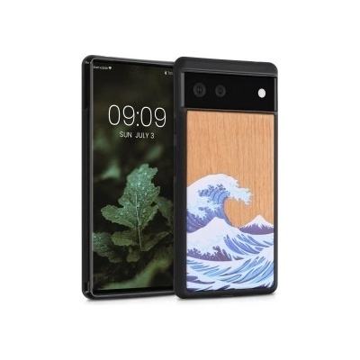 Púzdro kwmobile Drevené Google Pixel 6 modré