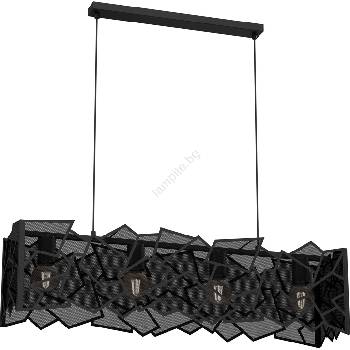 Luminex Пендел CAMO 4xE27/15W/230V черен (LU0551A)