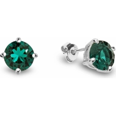 Spark zelené se Swarovski Elements Ronda KP1088SS39EM Emerald