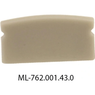 McLED ML-762.001.43.0 Koncovka bez otvoru pro PQ, šedá barva, 1 ks